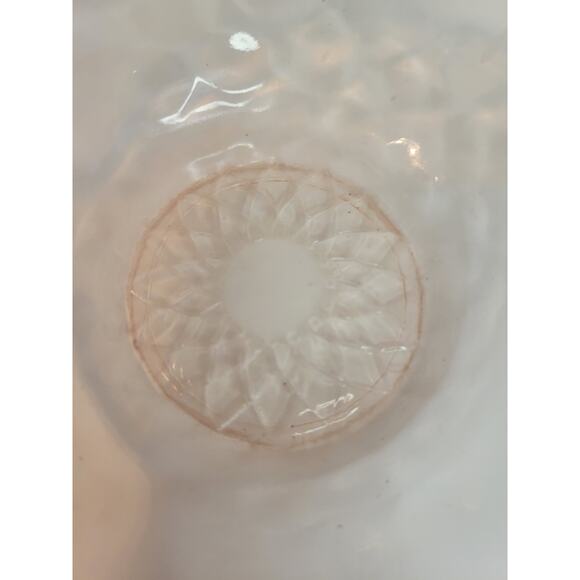 Vintage Pink Depression Glass Thumbprint Bowls Ice Cream Snack Collectible RARE - Picture 5 of 10